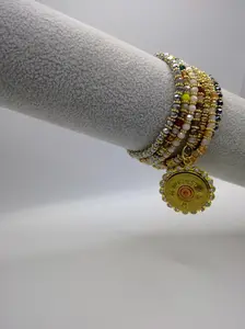 Shot Gun Shell Multi Colored Beaded Bracelet Set