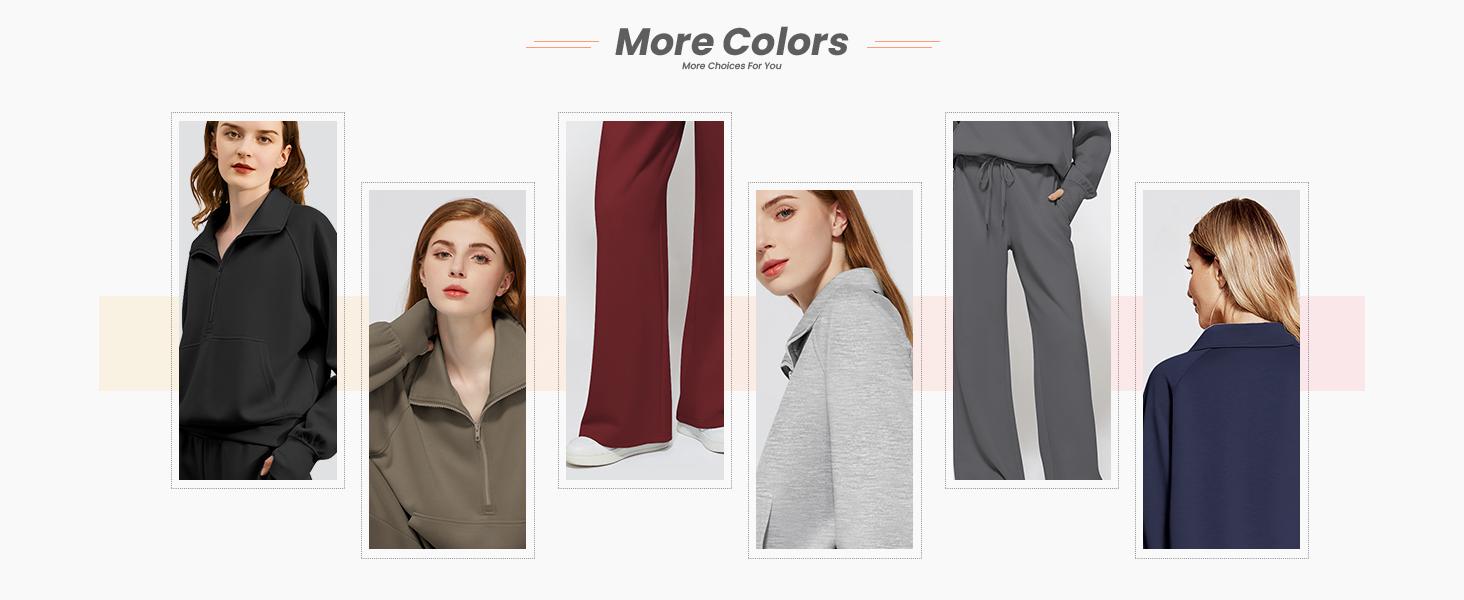 Casly Lamiit Women's 2 Piece Outfits Lounge Set 2026 Oversized Half Zip Sweatshirt Wide Leg Sweatpants Set Cozy Fabric Trendy Design All Match Stand Collar #Springfresh SpringStatements