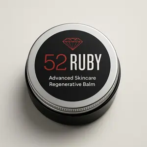 52 Ruby Advanced Skincare Regenerative Balm - Gentle Radiant Moisturizing Formula for Soft Supple Skin Care