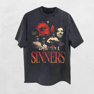 Sinners Movie T-shirt, Gfft For Men, For Women, Womenswear Cotton Fit Top Tshirt Streetwear