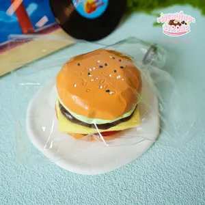 [WenQing Taba Squishy] Handmade taba squishy squishies/hamburger Sticky Squeeze Toys Gift for kids gift Taba taba squishies Gifts For Children's Day Stress Relief Toy Hamburger 207g squishy deck stress ball
