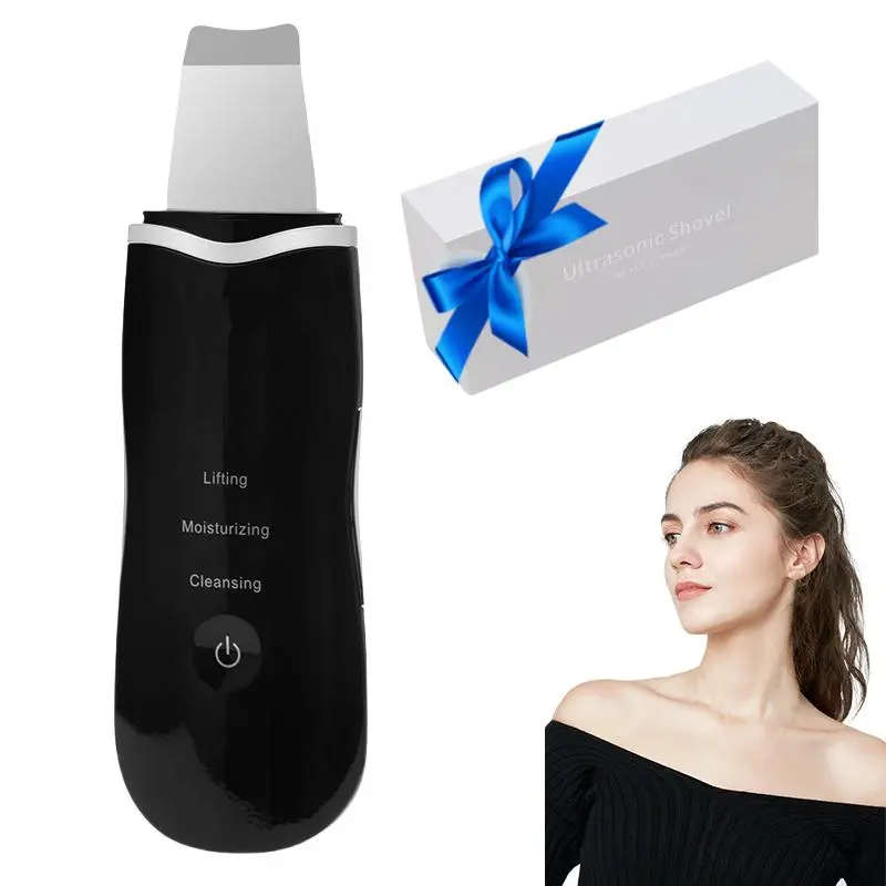Electric Facial Cleanser, Rechargeable Ultrasonic Skin Scrubber, Lift and Firm Microcurrent Blackhead Scrubber, Face Pore Cleaning and Rejuvenation