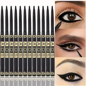 12Pcs/Smooth waterproof and sweat-proof black eyeliner to prevent stains for bold eye makeup Liquid Eyeliner