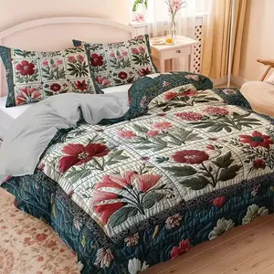 3-piece Bohemian style geometric patchwork quilt cover set, including 1 quilt cover and 2 pillowcases. A great gift for friends. Suitable for single beds, double beds. Multiple sizes available. Perfect for bedrooms, dormitories, guest rooms and hotel