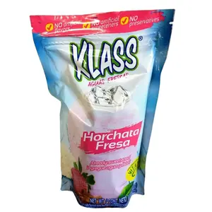 Klass Aguas Frescas Horchata Fresa (Strawberry) Drink Mix 14.1 Oz Package