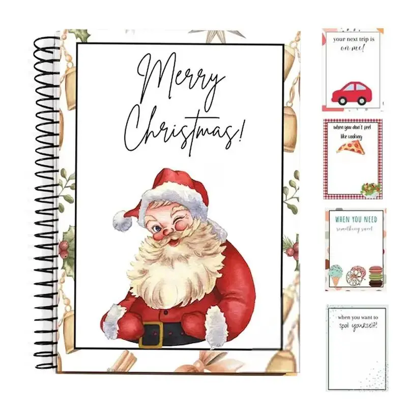 Happy Christmas Card Book, Holiday Card Organizer Holder, Festive Storage for Home, Workplace & Christmas Party Card Exchange