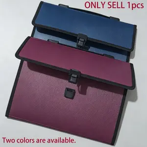 A4 Portable Large Capacity File Folder, 13 Slots Document Bag, Office Supplies, Handheld Organizer, Exam Paper Holder, Archive Bag