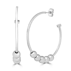 Steel by Design Open Circle Beaded Hoop