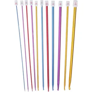 Crochet Hooks 11 Pack Diverse Size  Color Tunisian Afghan  Knitting  Set (2mm to 8mm)