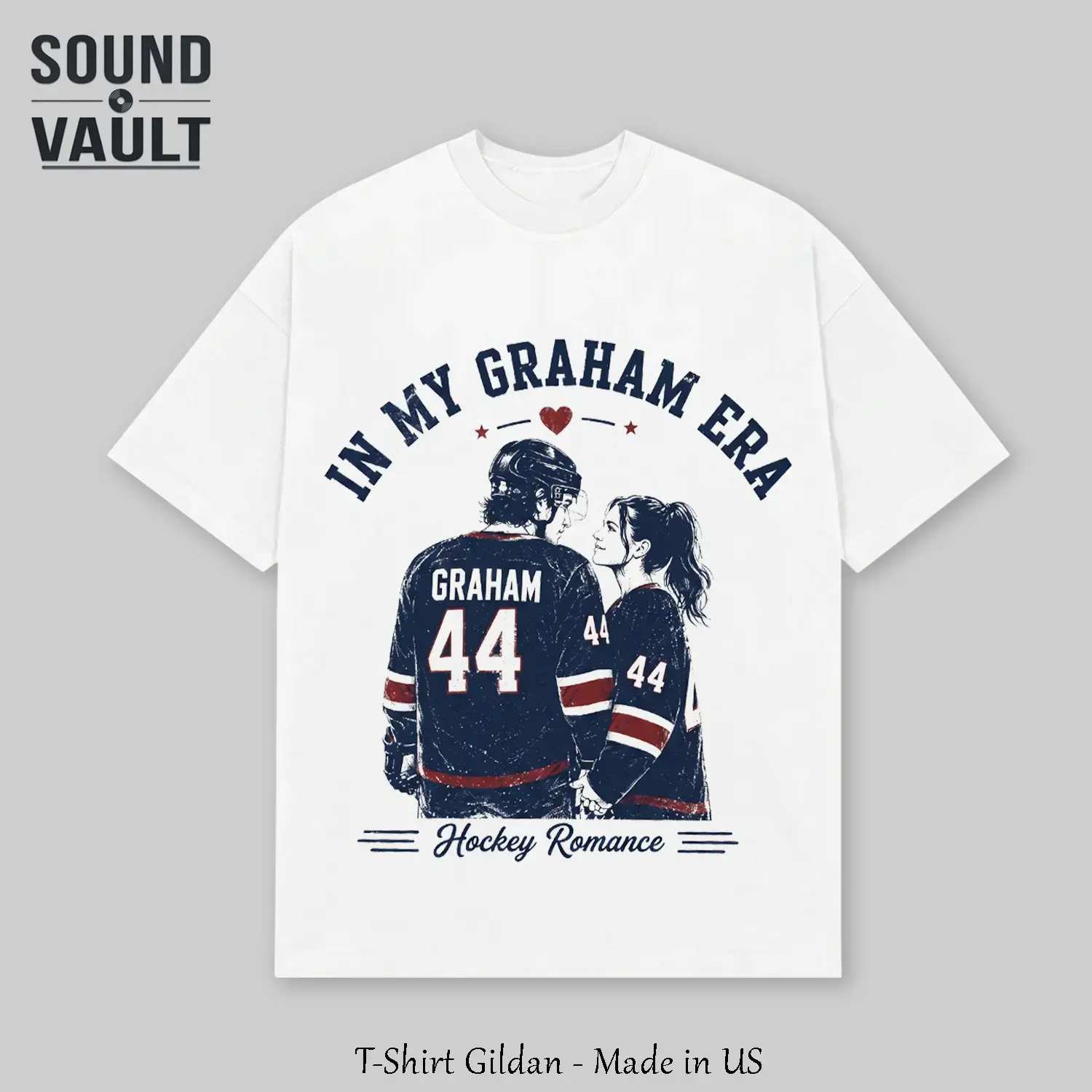 In My Graham Era Shirt Off-Campus Movie Merch Garrett Graham 44 Hockey Tee Briar U TV Series Graphic T-Shirt Fictional Hockey Men Vintage 90s Bootleg Style BookTok Aesthetic Unisex Heavy Cotton T-Shirt Casual Fan Outerwear
