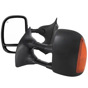 1999-2007 F-250/F-350/F-450/F-550 Excursion Power Adjustable, Heated, & Manual Extendable Towing Mirrors w/ Amber Lens LED Turn Signal Lights