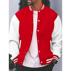 Classic varsity jacket — men’s casual baseball jacket coat, regular fit, college hipster windbreaker for spring and autumn, can be worn over a raincoat
