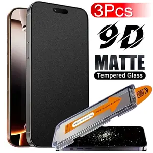 3 Pcs Matte Frosted Tempered Glass Screen Protectors Compatible With IPhone 17 Pro Max/17 Air/16/16e/15/14/13/12/11/16 Pro Max/15 Pro Max/Plus, Anti-Fingerprint, Anti-Glare, Touch Sensitivity