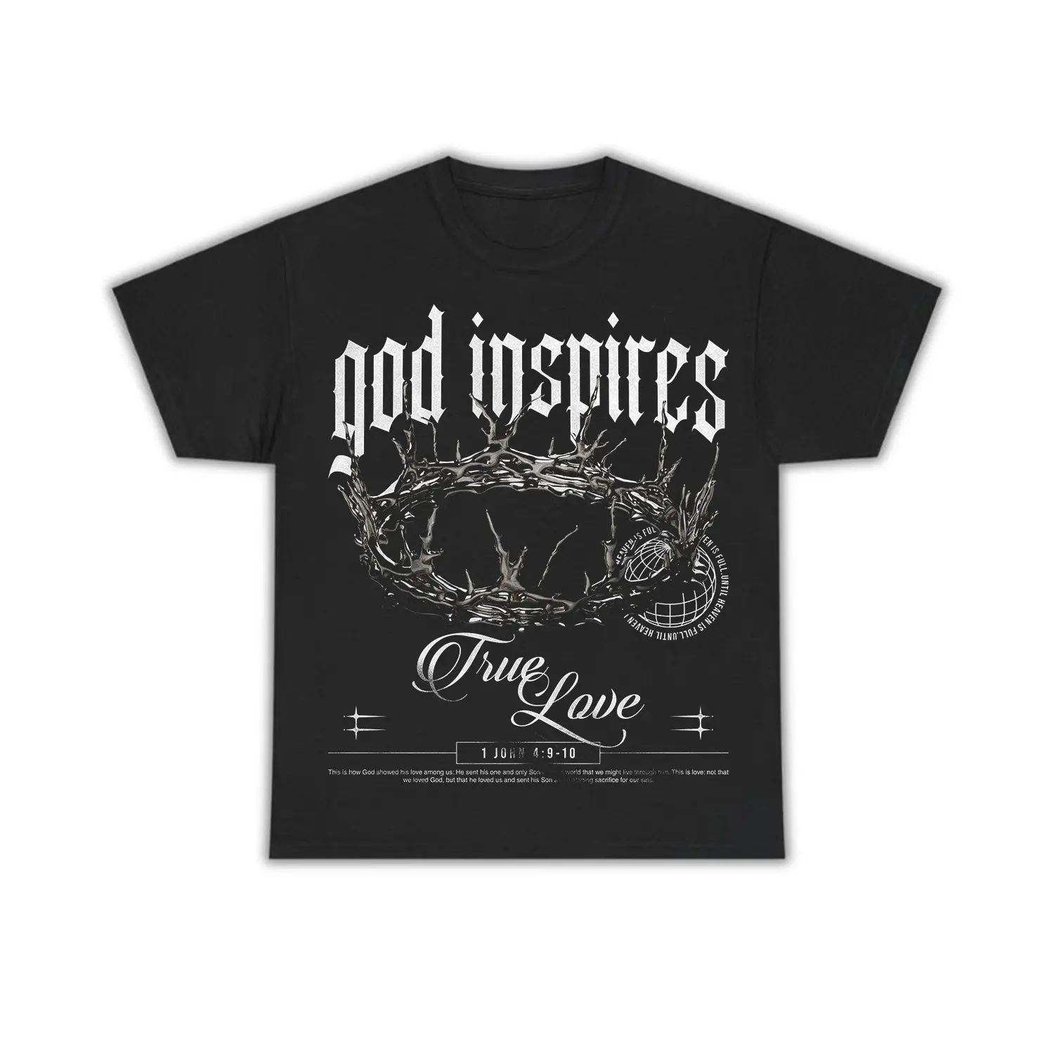 Crown of Thorns Mens Short Sleeve T-Shirts, Graphic Tee, Cotton Shirts, Jesus Tshirt, Streetwear, Gym Tee, men gifts, Machine Washable