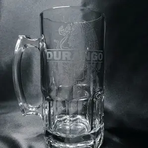 Durango Mexico Etched Beer Mug Drinkware Sturdy Glass
