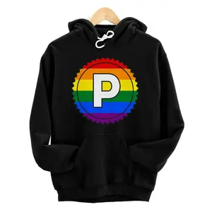 Gay Pride Monogram Letter P - LGBTQ Rainbow Flag Initial P Hoodie, Sweatshirt, T-Shirt