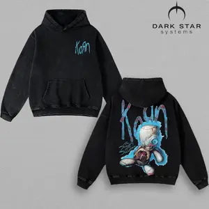(Hoodie washed) Korn The Serenity Of Suffering Doll Vintage Washed Heavy Cotton Oversize Unisex Nu Metal Dark Gothic Rock Streetwear, Washed T-Shirt Sweatshirt Option