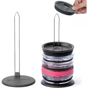 - Revolutionary Tumbler Lid Organizer for , Yeti Cap Lids- Space-Saving Design - Slim Vertical Storage for Up to 10 Lids , Clutter-Free Kitchen Cabinets and Countertops Organization