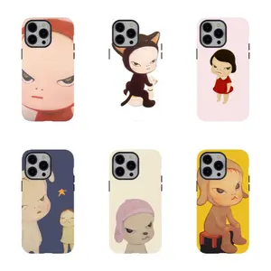 Yoshitomo Nara Aesthetic Phone Case,Cool & Quirky Art Design,for iPhone 17/16/15/14/13/12/11 Pro Max Plus for Samsung phones,Thoughtful Gift Idea for Friends or fans.