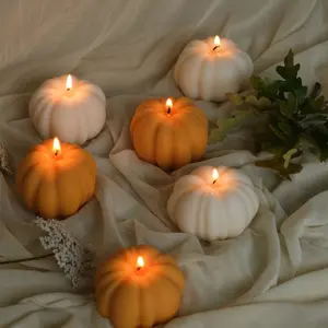 1pc, Pumpkin Shaped Candle, Halloween Candles, Spooky Season, Halloween Decorations, Pumpkins, Fall Candle, Home Decor
