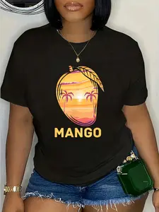 100% Cotton Unisex Mangos Fruit - Exotic Mango T-Shirt Mango Gifts & Accessories Casual Graphic Printed Tee