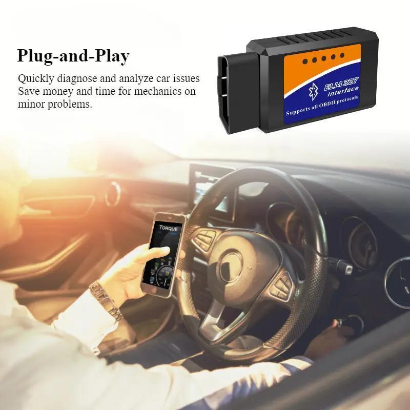 CarPal OBD2 Scanner Bluetooth Automotive Diagnostic Tool, All System Code Reader for iOS & Android, Vehicle Health Check, Smog Check, 6 Maintenance Services & Performance Test