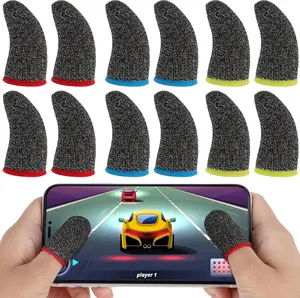 30 count Finger Sleeves for Gaming Breathable Finger Sleeve Gloves for Gaming Finger Thumb Sleeves Set Gamer Thumb Sleeves Finger Covers Dedales para Dedos Gamer for Mobile Phone