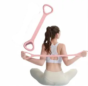 Elastic Resistance Bands with Handles for Women, Silicone Pull Rope Compact Fitness Tool for Home Workouts, Yoga, Stretching Strap for Pilates, Lightweight Portable Gym Accessory