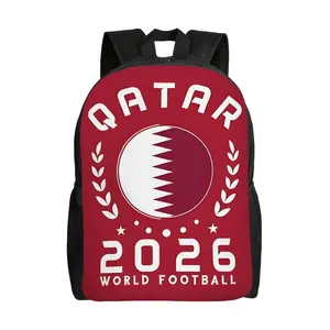 1PC Back to School First Day of School Soccer 2026 Qatar Football Daypack Men Women Adult Outdoor Sports Backpack Washable Bookbag