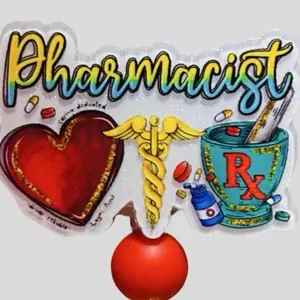 Pharmacist Beaded Badge Reel