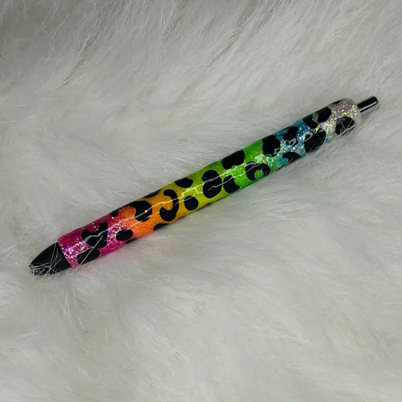 Rainbow cheetah pen