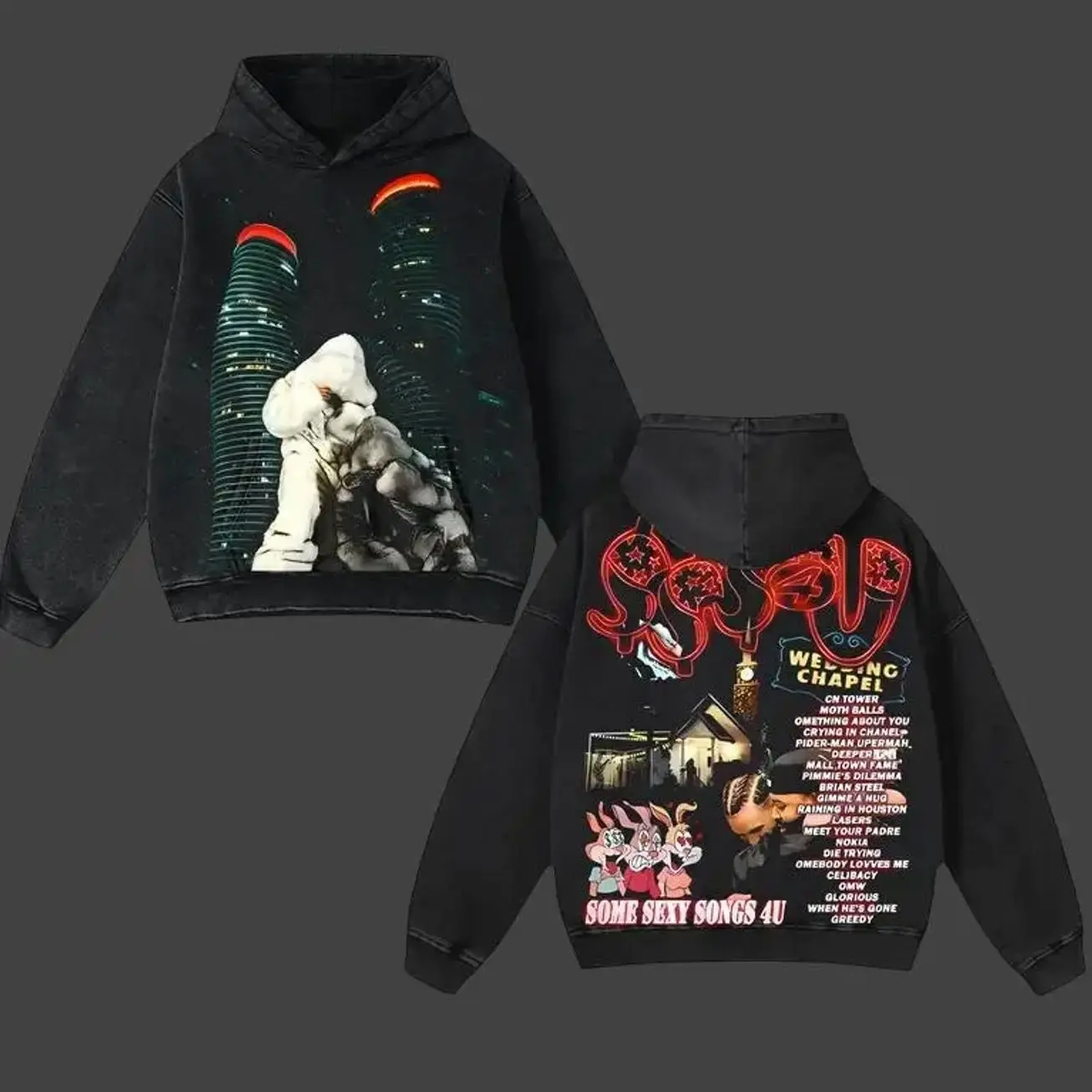 Some Sexy Songs 4 U DRAKE PARTYNEXTDOOR Unisex Shirt Rap Wash Hoodies, Rapper Hoodies, Hiphop Hoodies, Music Tour Merch Gift for Him Gift For Her, Y2K Womenswear YOK