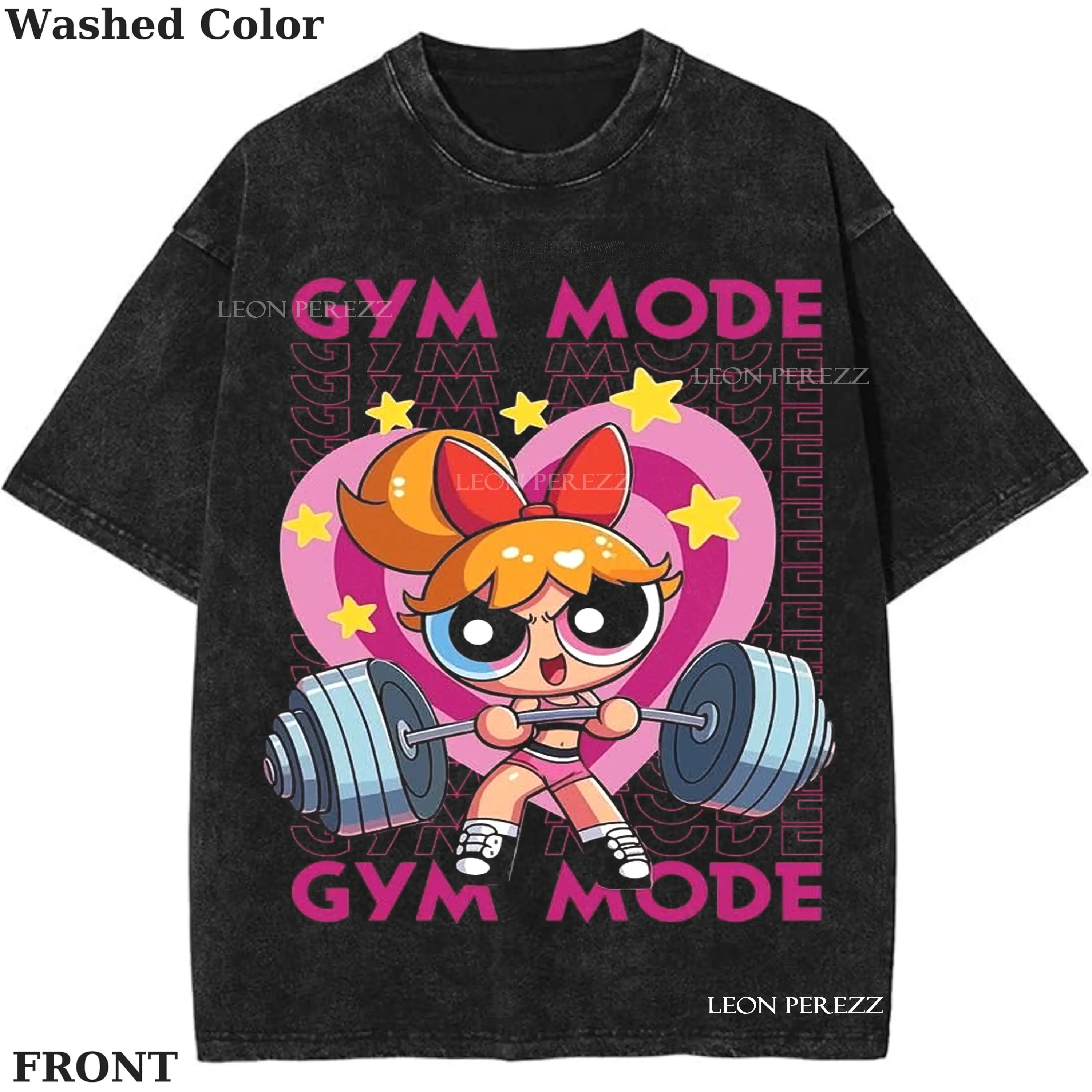 Retro Gym Mode Vintage Power-Girl T-Shirt, Unisex Apparel, Graphic Tee, Anime Gym Shirt, Animation Graphic Tees, Gym Shirt, Unisex T-Shirt