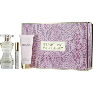 Tempting By Sofia Vergara Set-Eau De Parfum Spray 3.4 Oz & Shimmer Body Lotion 3.4 Oz & Eau De Parfum Rollerball 0.33 Oz For Women