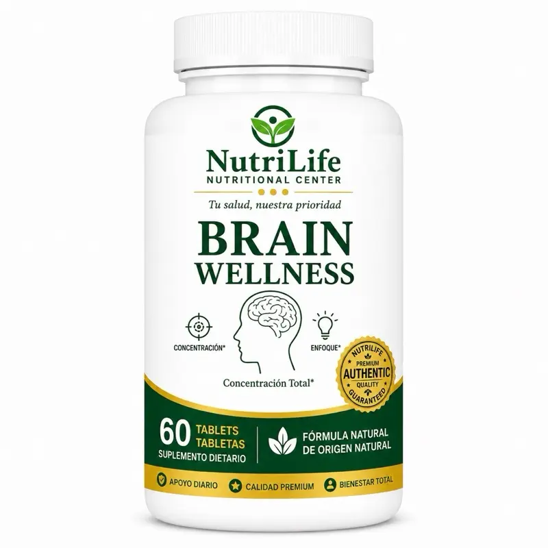 Brain Health Capsules - 60 Natural Dietary Vitamin Supplements for Cognitive Focus, Mental Clarity, Memory Support