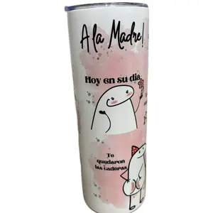 A la Madre Tumbler 20oz - Decorative Bottle with Spanish Text and Illustrations - Drinkware