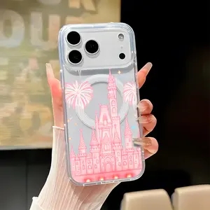 Whimsical Castle Fireworks Phone Case， Fairytale Celebration Style for iPhone 17 16 15 14 13 12 11 Plus Pro Max， Enchanting Gift. A15