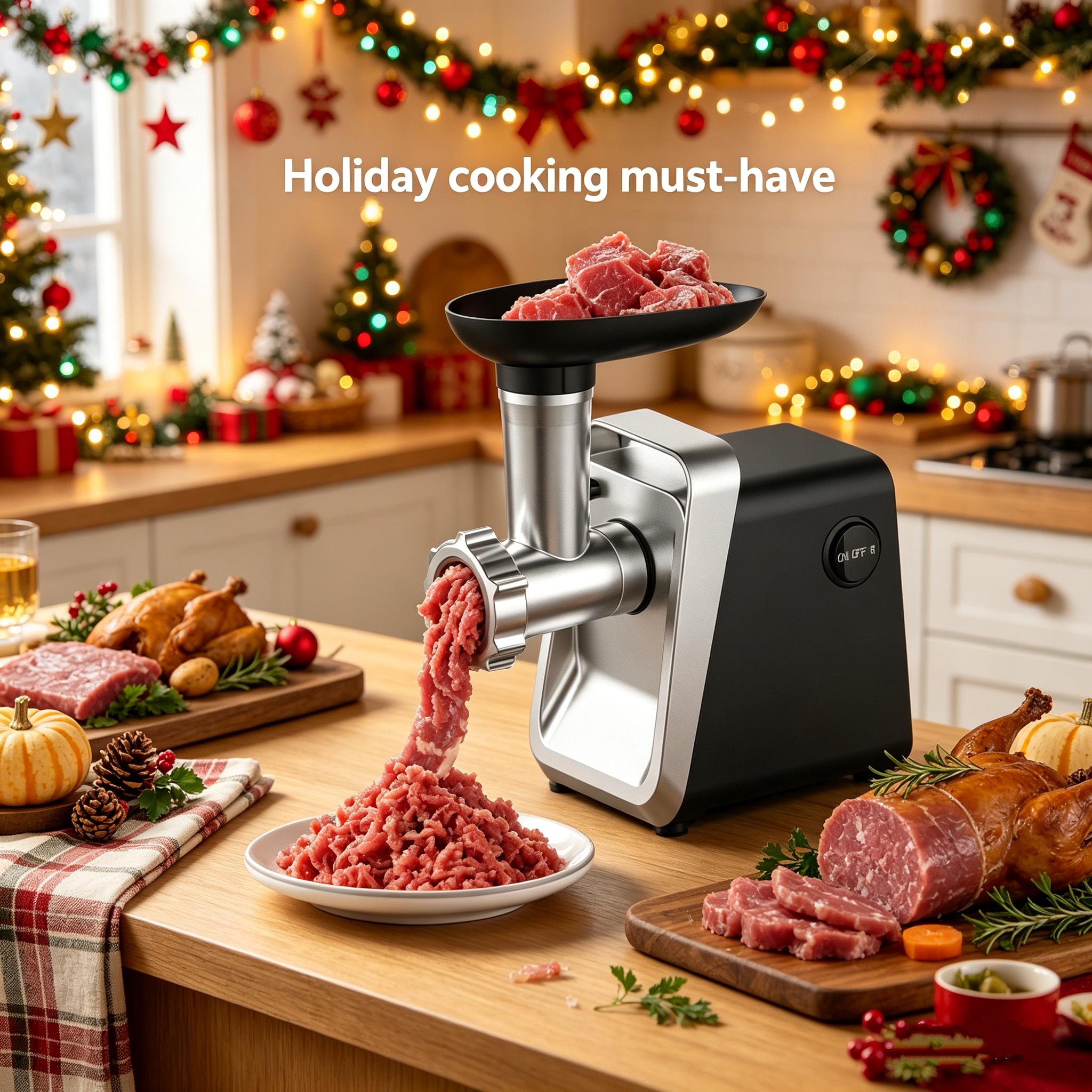 1pc 2800W Electric Meat Grinder & Sausage Stuffer, Cast Aluminum Head ABS Body, 120V US Plug, Multifunctional Mincer for Home Kitchen Meat Processing & Homemade Sausage Making