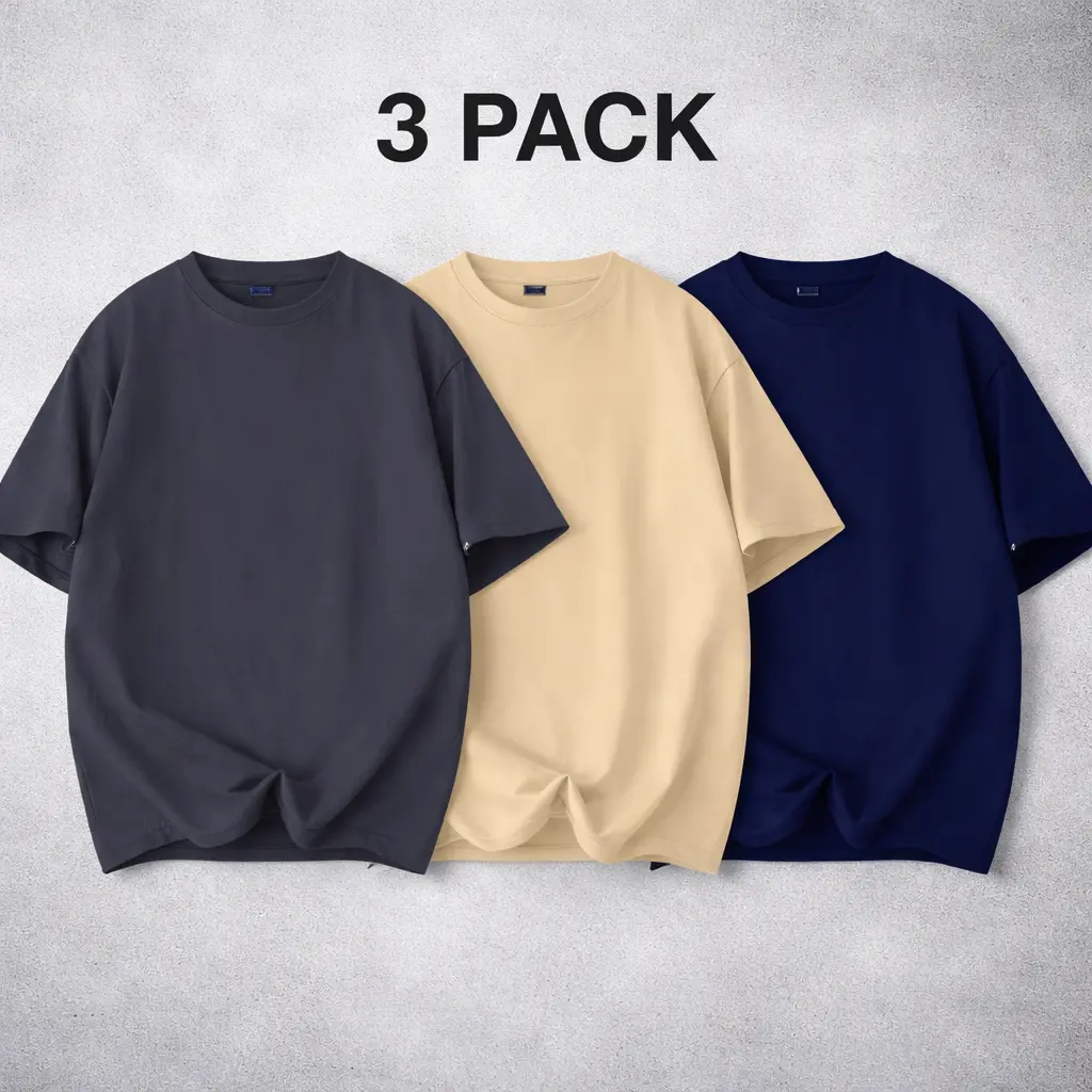 Dark gray + apricot + dark blue