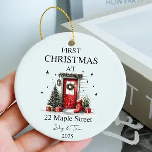 First Christmas in Our New Home Ornament, Happy New Home Gift,New Home Decor,Personalised New Home Bauble,New Home Christmas Ornament 2025