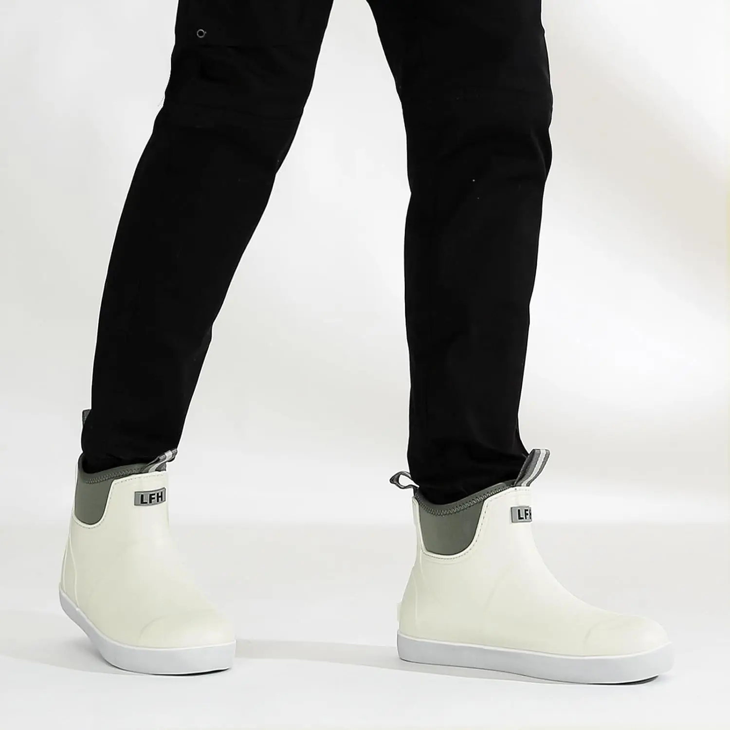 Waterproof Ankle Rain Boots Men Anti-Slip Traction Outdoor Rubber Fishing Amazon.com | Jollywalk Unisex Waterproof Garden Boots for  main image 4