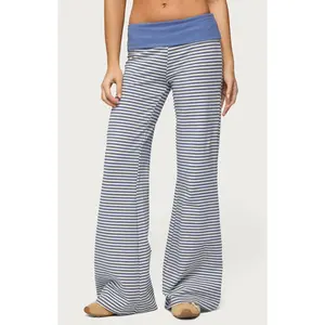 Edikted Women's Meggy Striped Foldover Pants