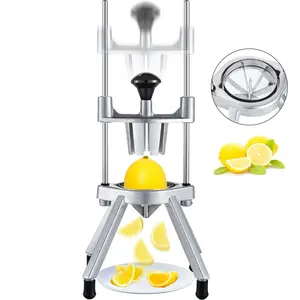 【Summervibes】VEVOR 6-Section Commercial Easy Wedger Stainless Steel Blade Fruit Lime Slicer,  , Lemon Cutter for Home Bar Restaurant Aluminium Kitchen