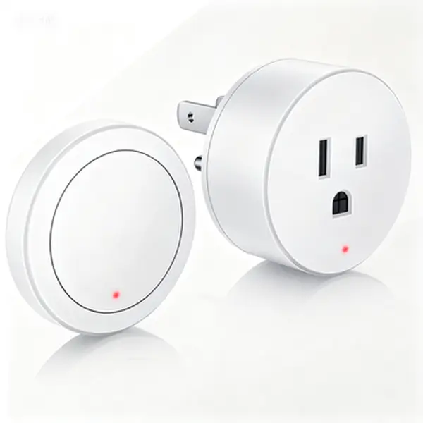 Remote Control Outlet Kit - 15A 1500W Heavy Duty Wireless RF Outlet, Polycarbonate Fireproof Flame Retardant, Compact Plug, Adhesive Strip, No Sink Top Drilling, 500ft Range, Garbage Disposal Replacement for Elderly & People with Limited Mobility