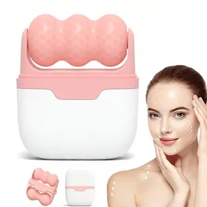 Dual-Head Ice Massage Roller (For Face & Eyes) | 2-in-1 Facial Massager with Portable Storage Case | Ideal Gift for Friends & Family | Unisex Design / Home Use Cooling & Soothing Tool / Portable Lifting & Care Device