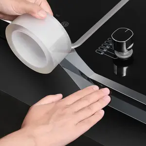 Clear Sealing Strip, 1 Roll Transparent Adhesive Strip, Waterproof & Oil-proof Tape, Protection Accessories For Kitchen Bathroom Car