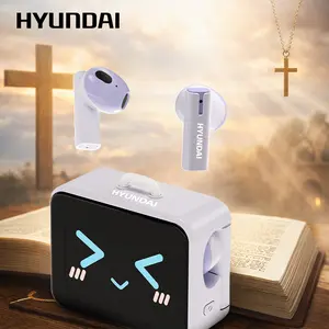 HYUNDAI C19 Multifunctional In-Ear Wireless Headphones with Bible Prayer App, Bluetooth 6.0, LED Smart Screen, Find Earbuds Anti-Loss Function, Hi-Fi Sound, Audio Earbuds for Music, Prayer & Calls, Ideal Gift for Men & Women, Compatible with Android & iOS