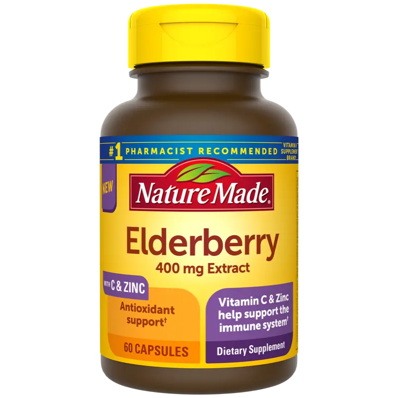 Elderberry Capsules with Vitamin C and Zinc Elderberry Capsules with Vitamin C and Zinc