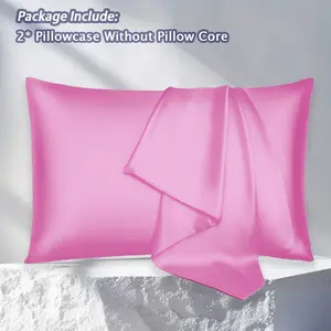 Satin Silk Pillow Covers,Lightweight and Breathable,Home Decor Accent,Super Soft and Cozy,Skin & Quality Sleep Softer Silk Pillow Cases, Wrinkle-Free, Smooth and Cooling Satin Pillowcase No Pillowcase, Silky Satin Bedding