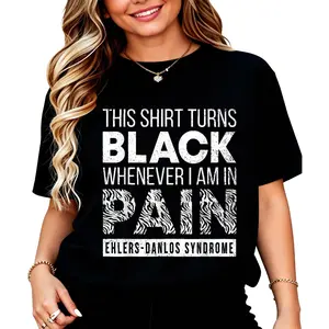 Warrior Ehlers-Danlos Syndrome EDS Awareness Zebra Ribbon T-Shirt